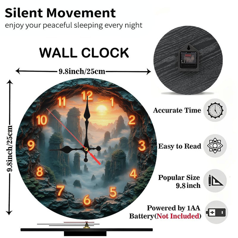Horloge murale Sunrise Mountain