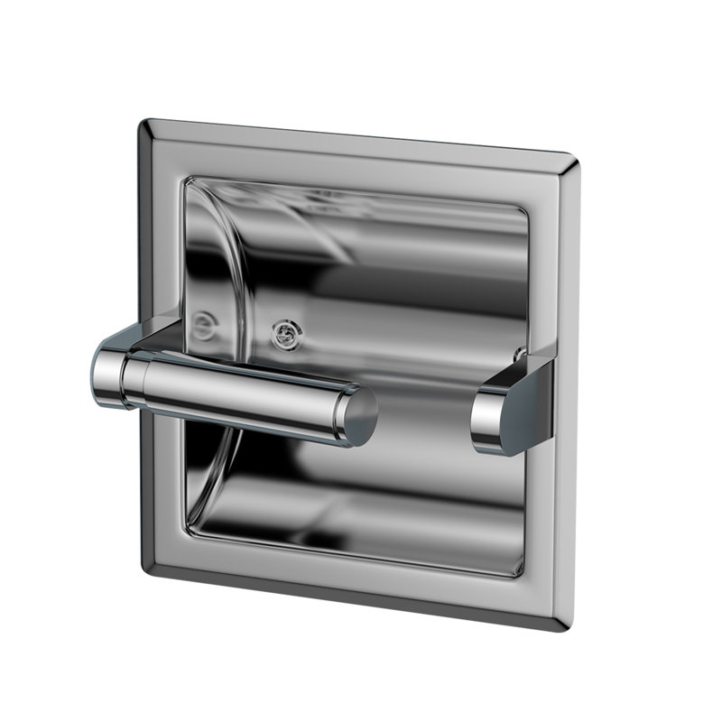 Porte-papier hygiénique encastré, Chrome