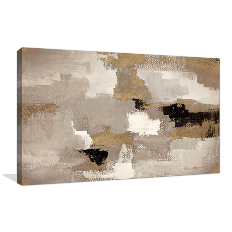 «Mute Abstract I», reproduction d'art sur toile tendue, H 18 po x l 40 po x P 1 po