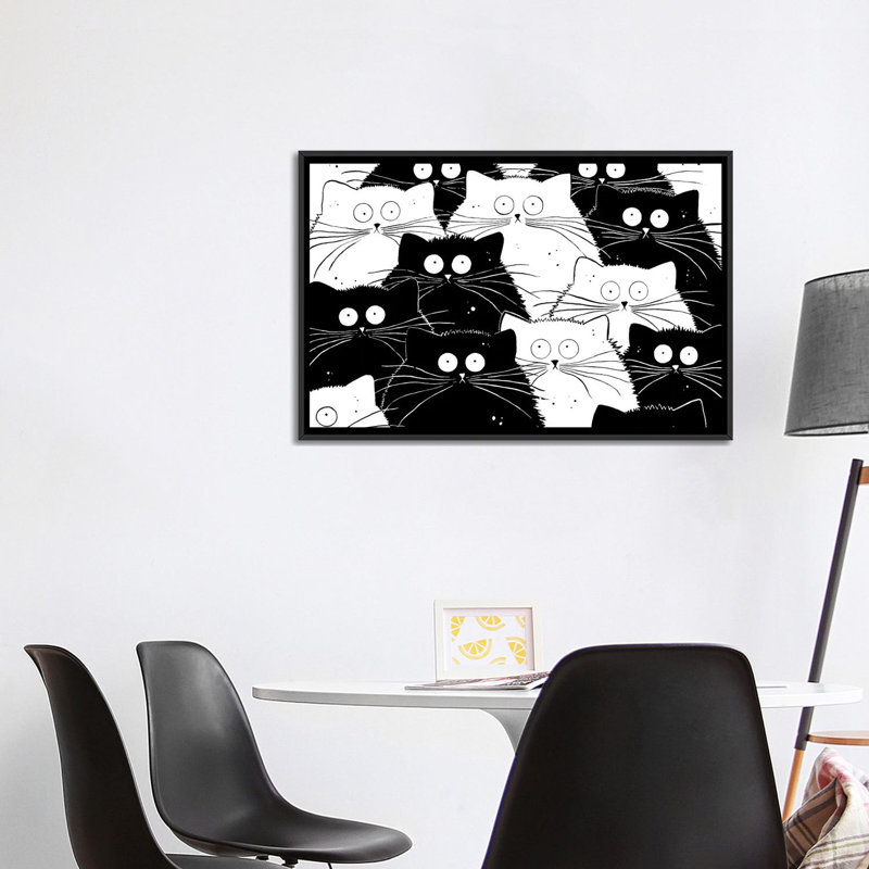 Big flash Mog par Kim Haskins-impression d’art graphique, H 26 po x l 40 po x 1,5 po, Toile avec cadre noir, Pas de tapis
