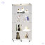 Vitrine à 4 tablettes avec porte Tawny-2005685826