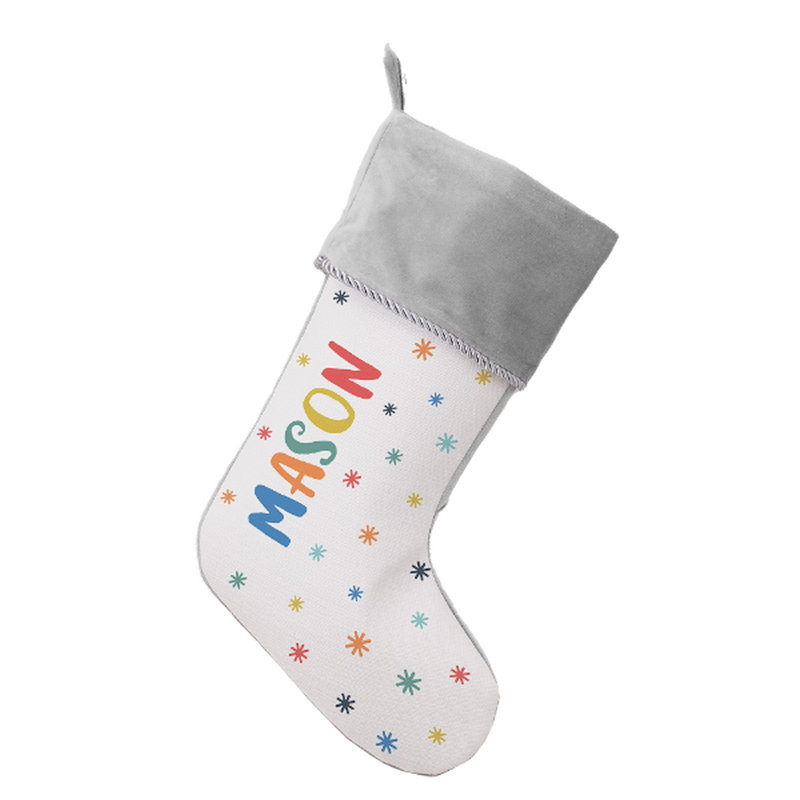 Chaussette de Noël gris Warm Warm Wishes, Oui