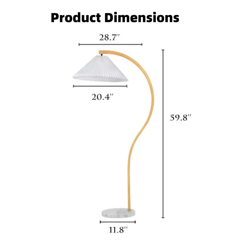 60-Inch Arched Floor Lamp, Gold
