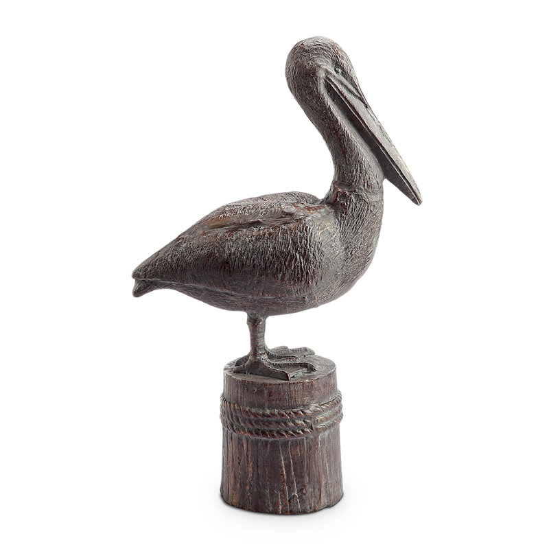 Feathered Fisherman Garden Sculpture