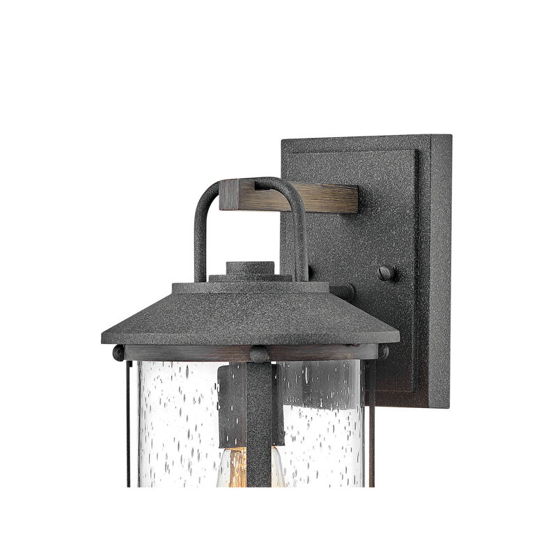 Lakehouse Outdoor Wall Lantern, 14.5" H x 7.25" W x 8.5" D, Aged Zinc