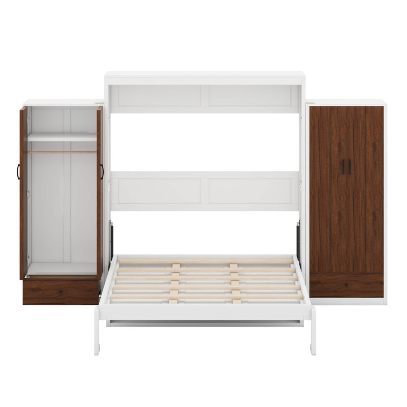 Lit escamotable Murphy avec placard, tiroirs et table, Grand