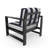 Dulcie Metal Outdoor Armchair with Sunbrella® Cushions-1766220954