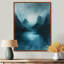 Décorations murales monochromes gris et bleu en hiver-97942191-194335917