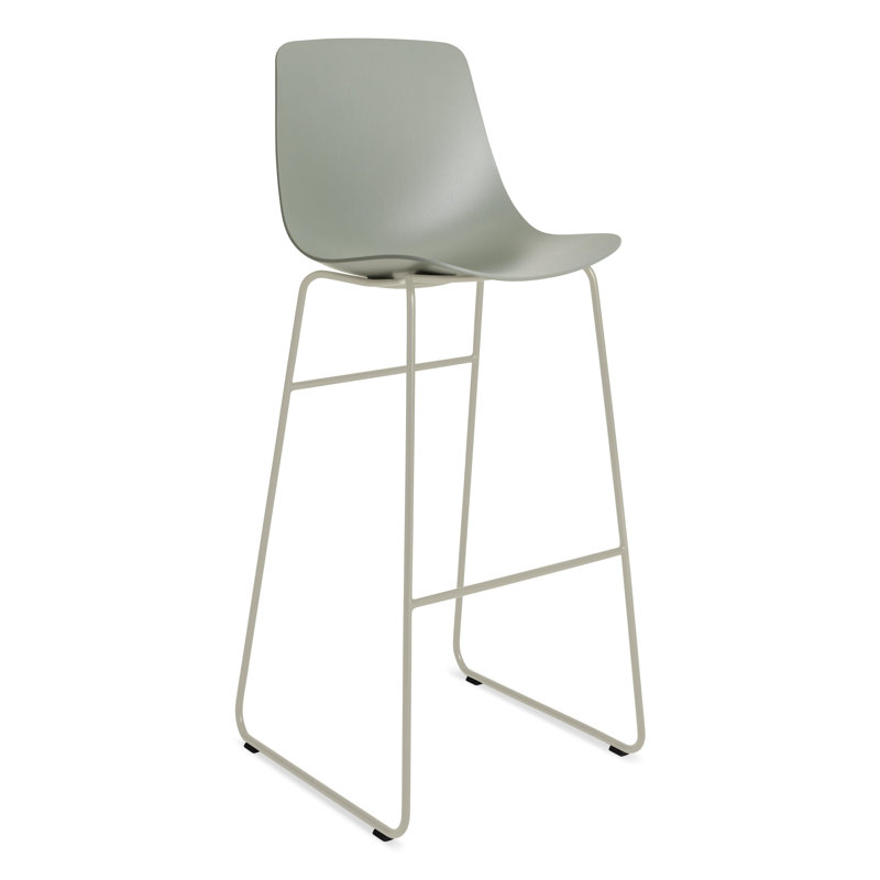 Clean Cut Counter Stool with Metal Frame, Bar Stool (31” Seat Height), Gray Green