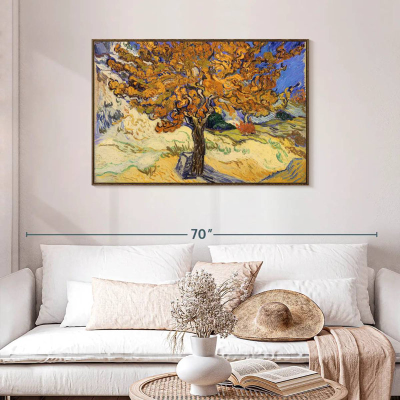 Le mûrier, Cadre flottant noyer, 43 po x 29 po