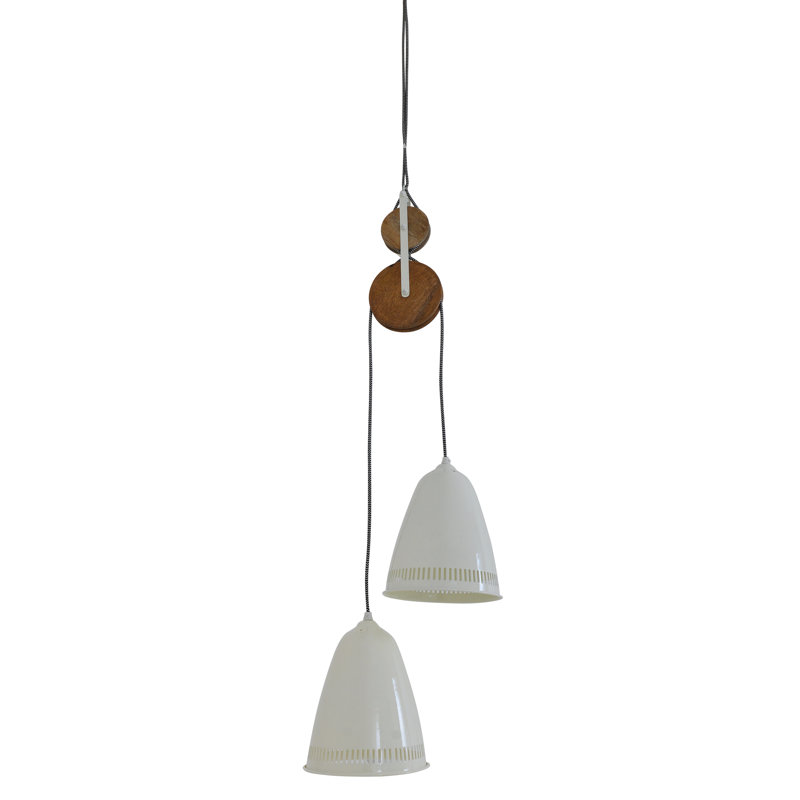 Spurlin 2 - Light White/Brown Cluster Pendant