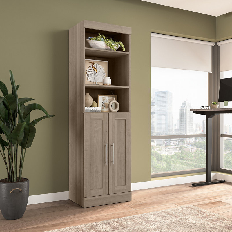 Arlex Walk-In Tower, Ash Gray, 83.66" H x 25" W x 18.19" D