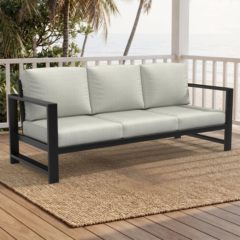 Canapé d'extérieur de 80 po de largeur avec coussins Sunbrella® Dulcie, Sunbrella® toile granit