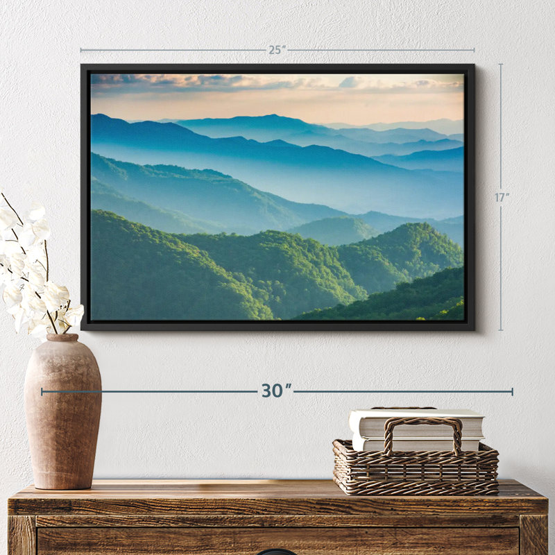 Nature «Misty Mountains Wall Art», H 17 po x l 25 po