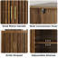 Louvered Cabinet - Walnut, Storage For Dining & Living Room In Walnut Design Kitchen, Area