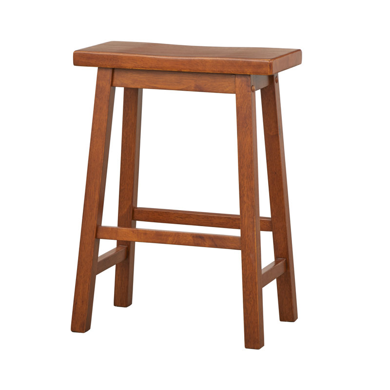 Kirkwood Solid Wood Counter Stool, Counter Stool (24" Seat Height), Brown