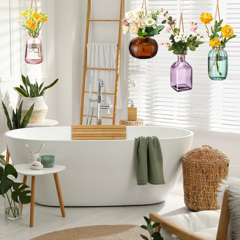 Vases suspendus en verre coloré Pcs