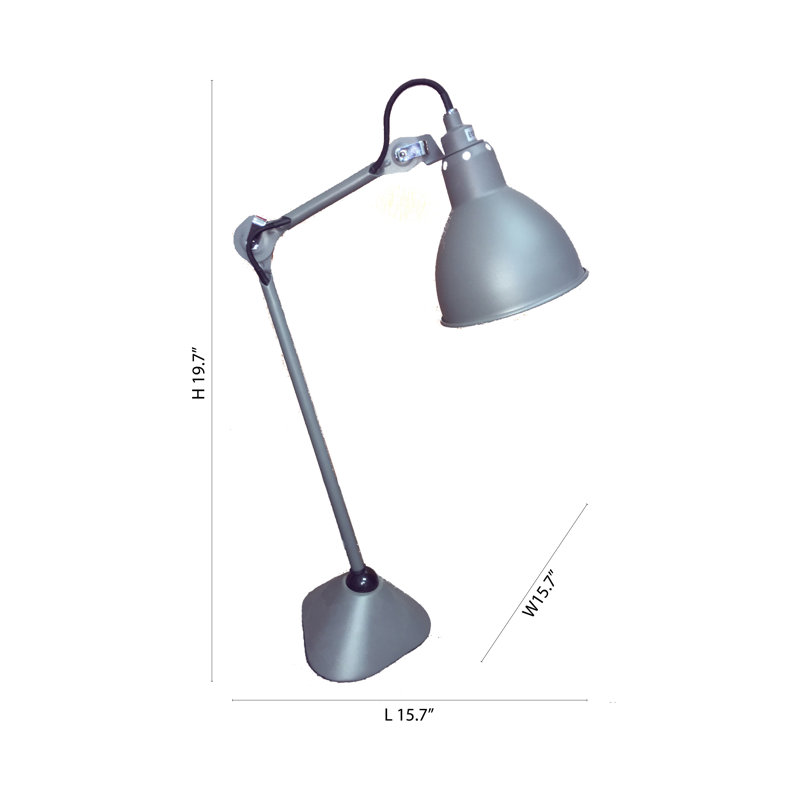 Lampe de table 1 lumière en aluminium gris