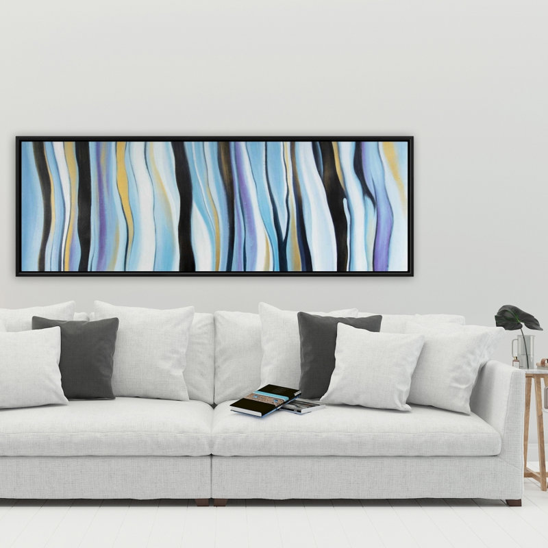 «Blue Mood» sur toile, H 20 po x l 60 po