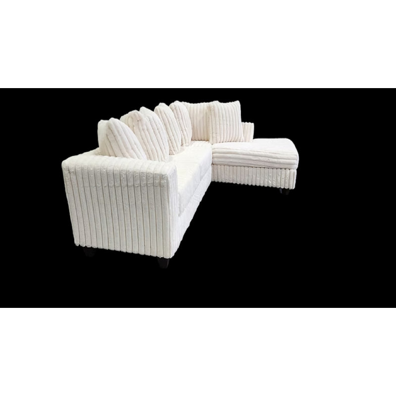 Canapé modulaire Kendal, Velours ivoire