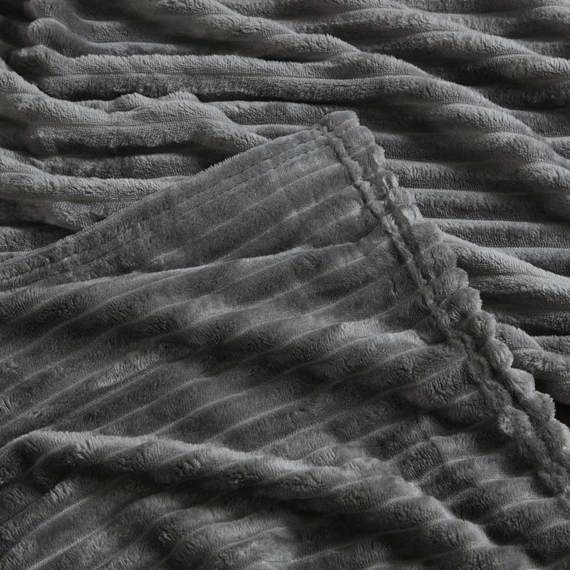 Jeté moelleux et moelleux Nestl, Grand, Gris foncé