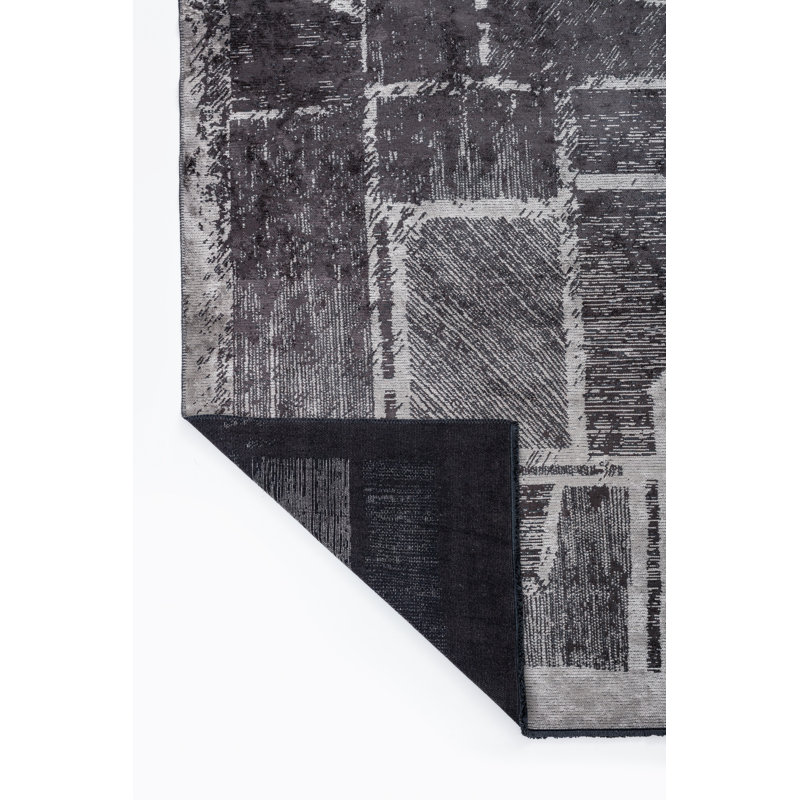 Rapture Gray Abstract Luxury Area Rug, Rectangle 7'10" x 9'10"