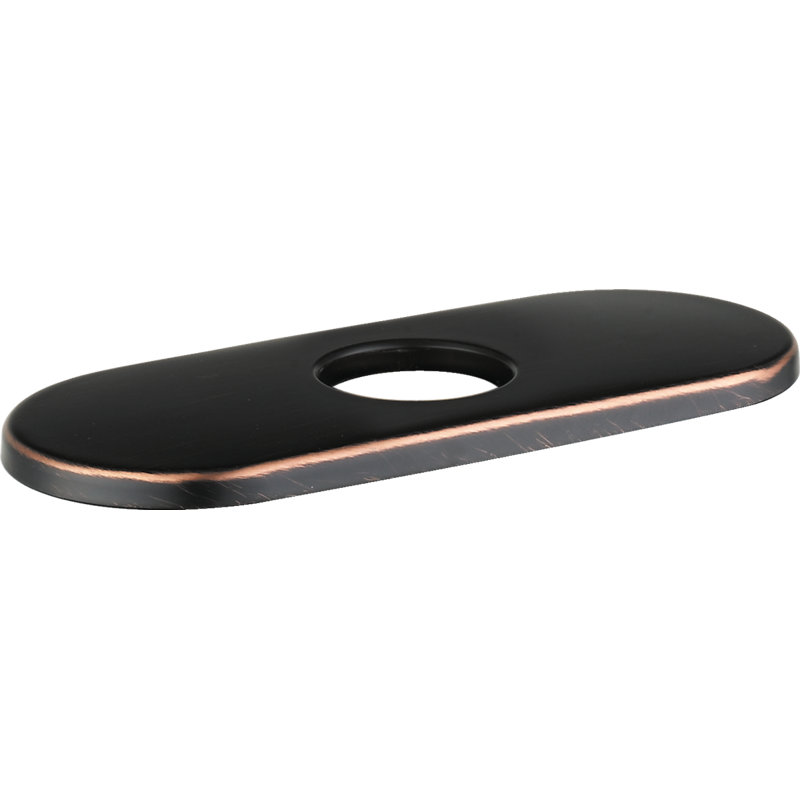 6" Escutcheon for Traditional Single-Hole Faucets, Rubbed Bronze