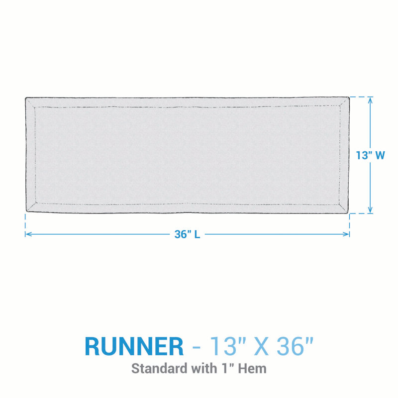  North Star Green Table Runner 13" X 36", 36" L x 13" W