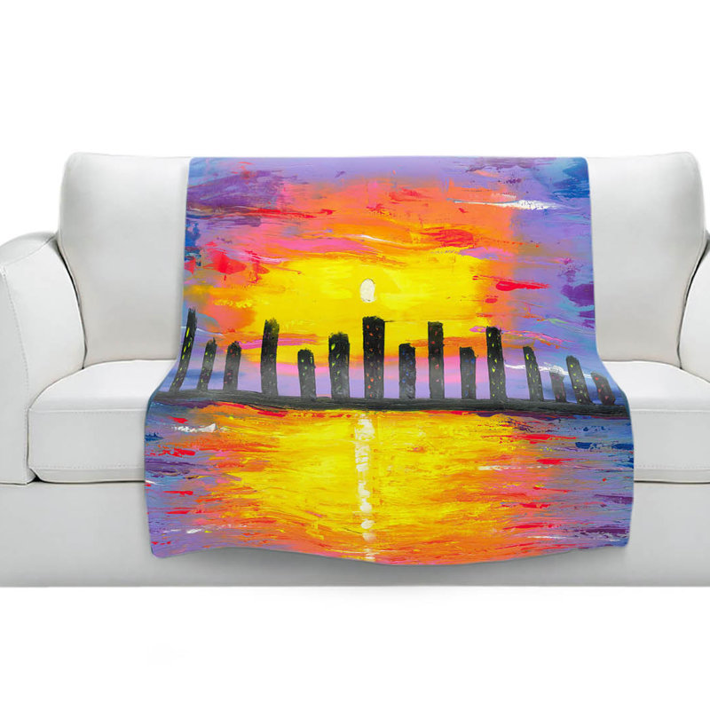 Couverture sherpa doux city of lights, l 68 po x L 80 po
