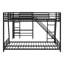 Lit superposé simple au-dessus de L en forme de L avec lit mezzanine simple et bureau intégré, lits triples en métal avec échelle et glissade