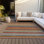 Tapis rayé intérieur / extérieur lavable à la machine Husby ACN2218