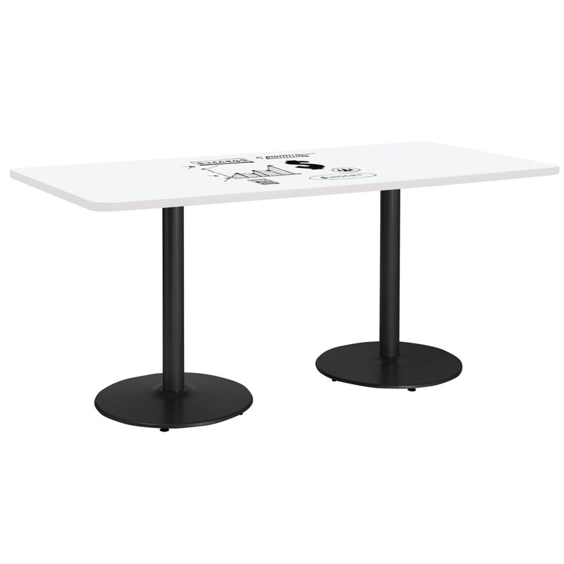 Table de salle de pause, Noir, H 29 po x L 72 po x l 42 po