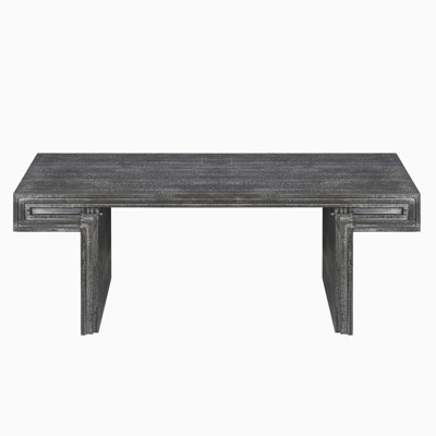 Vintage Industrial Coffee Table, Reclaimed Wood Texture & Double-Tier Structure