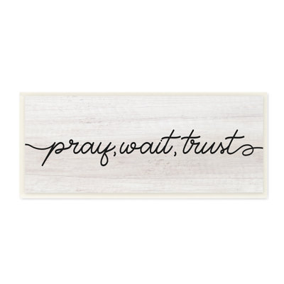«Pray Wait & Trust Expression», typographie fluide