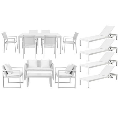 Ensemble de patio complet 15 pièces avec coussins Chester