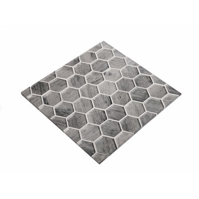 1.9" x 1.9" Glass Hexagon Mosaic Tile