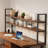 Walnut Rectangular Solid Wood Executive desk-1054619893