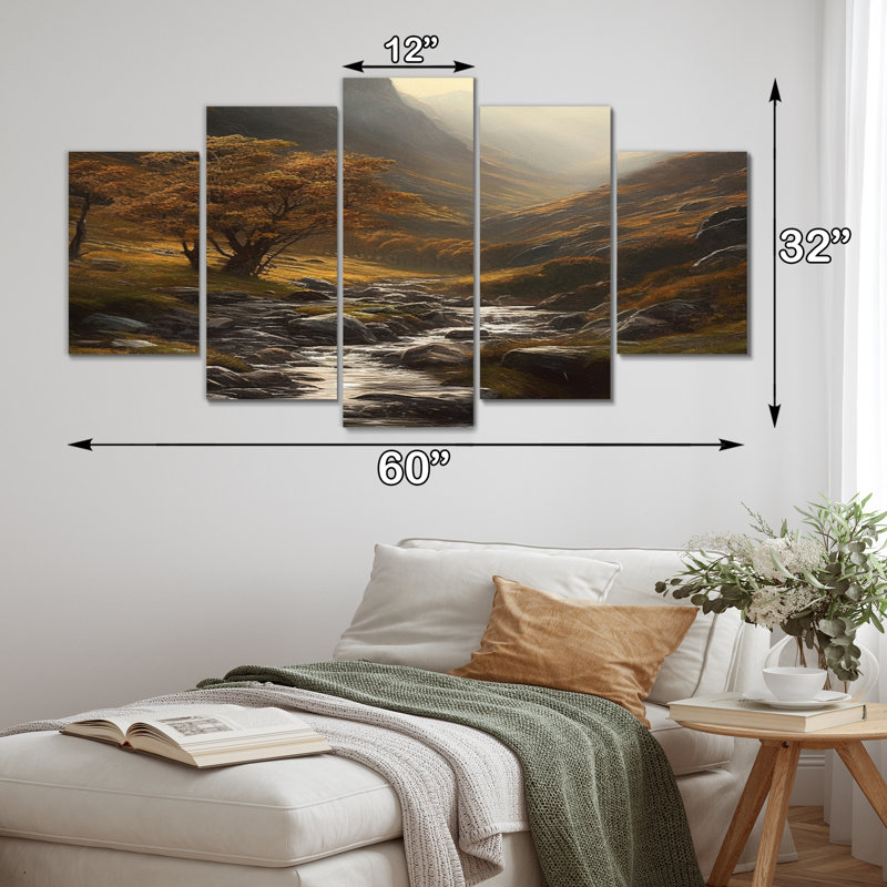 Haidon - Countryside Wall Art Print - 5 Panels