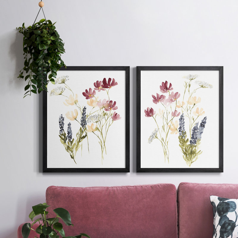 Toile encadrée de qualité supérieure Lobelia Garden I - prête à être accrochée