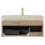 Meuble-lavabo mural 36 po avec lavabo, comptoir en travertin et armoire de rangement 36 po