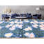 Tapis beige et bleu foncé noué à la main de haute qualité-63321528