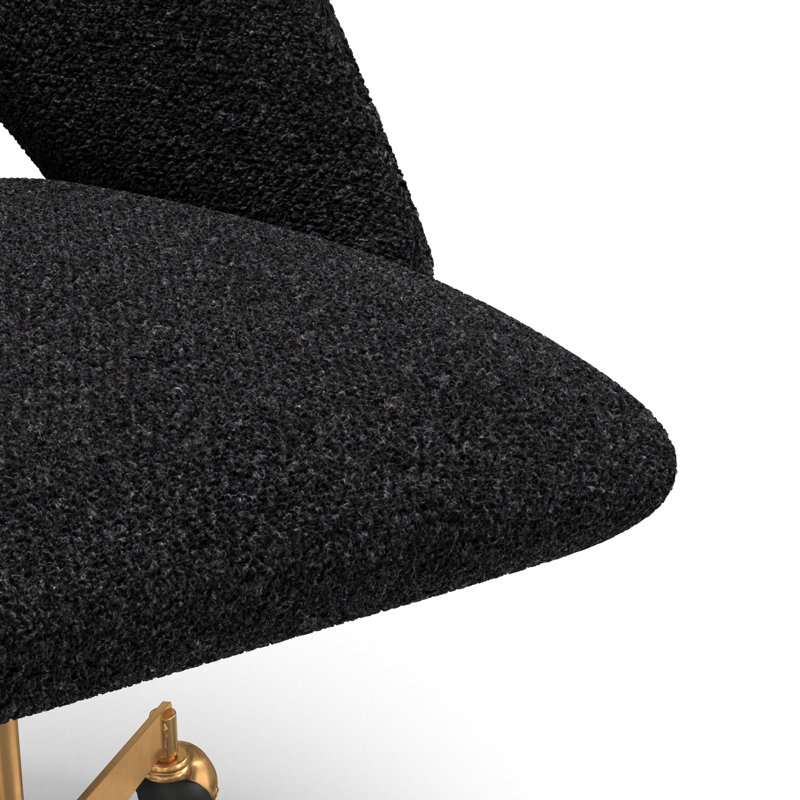Chaise de travail Borrego, Bouclé noir