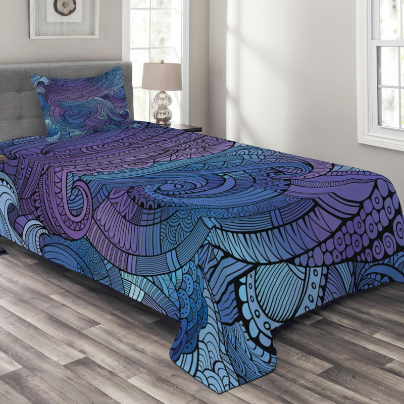 Traditional Polyester Multi Coverlet, Twin Coverlet + 1 Sham