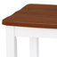 Ensemble de table de salle à manger 5 pièces à hauteur de comptoir de style moderne avec tablette de rangement, support en verre et 4 chaises à dossier croisé, chaise de salle à manger, ensemble de table de salle à manger, cerisier et blanc