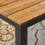 Table de salle à manger rectangulaire pour l'extérieur, table de patio en bois d'acacia de L 71 po, table bistro de ferme pour la cour, le jardin, le bord de la piscine, la terrasse