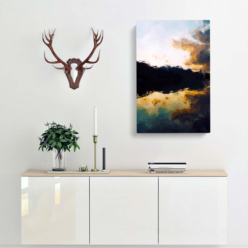 Reflection Of The Clouds And Mountains - Wrapped Canvas Painting, 76cm H x 50cm W x 3cm D