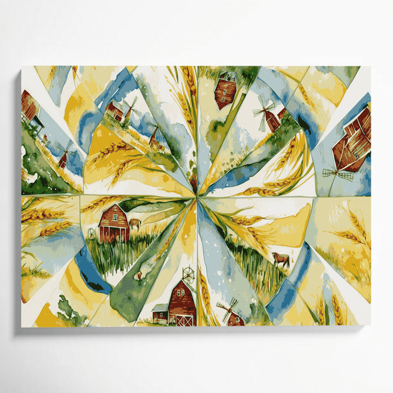 Art sur toile beige, H 11 po x l 14 po