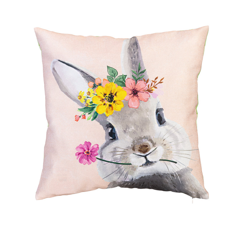 Housse de coussin intérieur / extérieur Bunny Blooms Best Friends