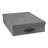 Oskar Canvas Fiberboard Document Letter Box - File Organizer Box For Important Paperwork - Document Storage With A Lid & Leather Handle - 3.3 In X 10.2 In X 13.8 In - Gray