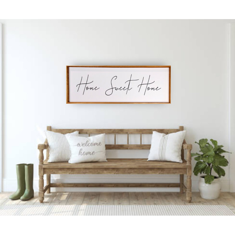 Plaque murale Home Sweet Home, Noyer
